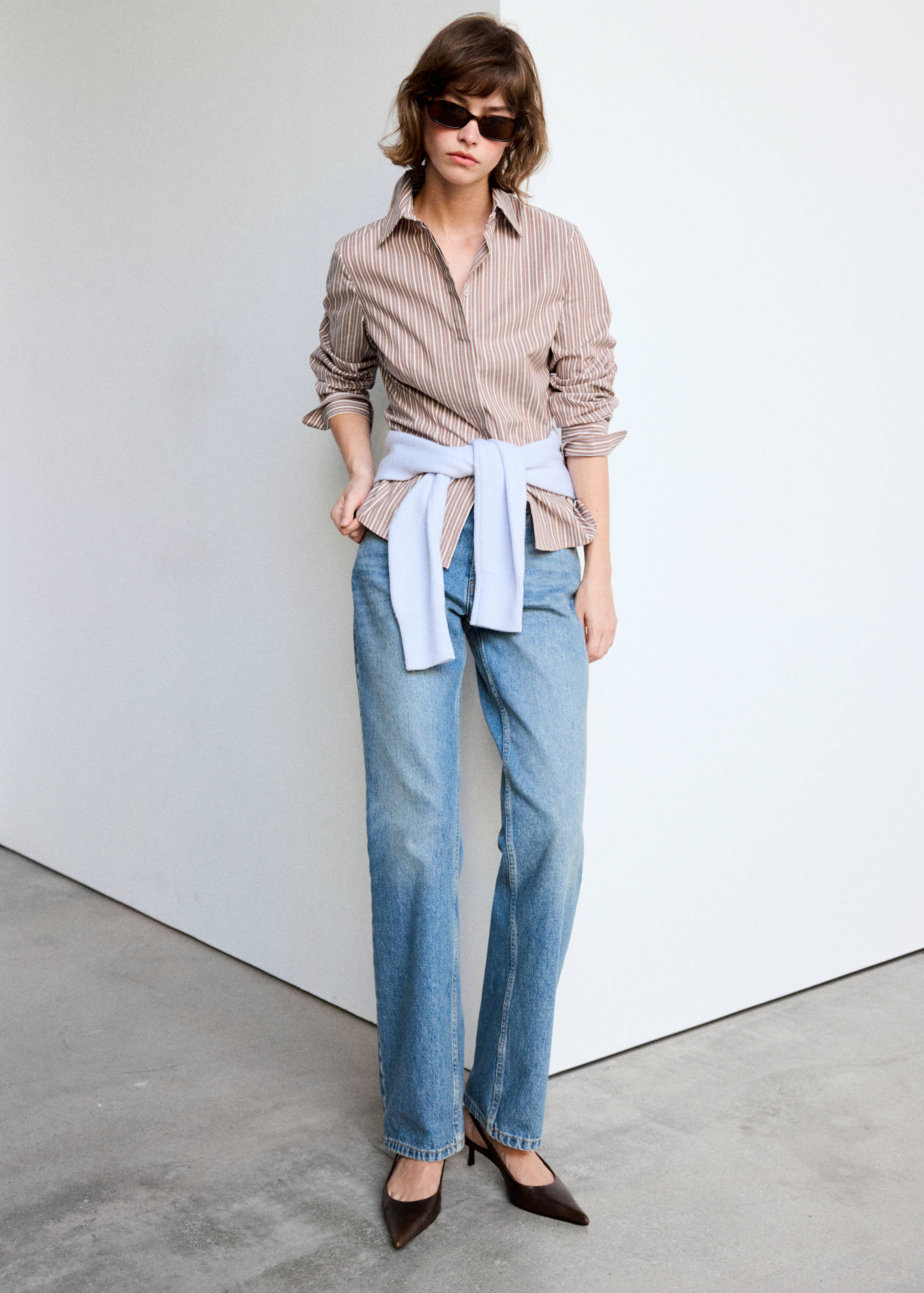 Fitted cotton shirt - General plane