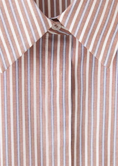 Fitted cotton shirt — Brown 6