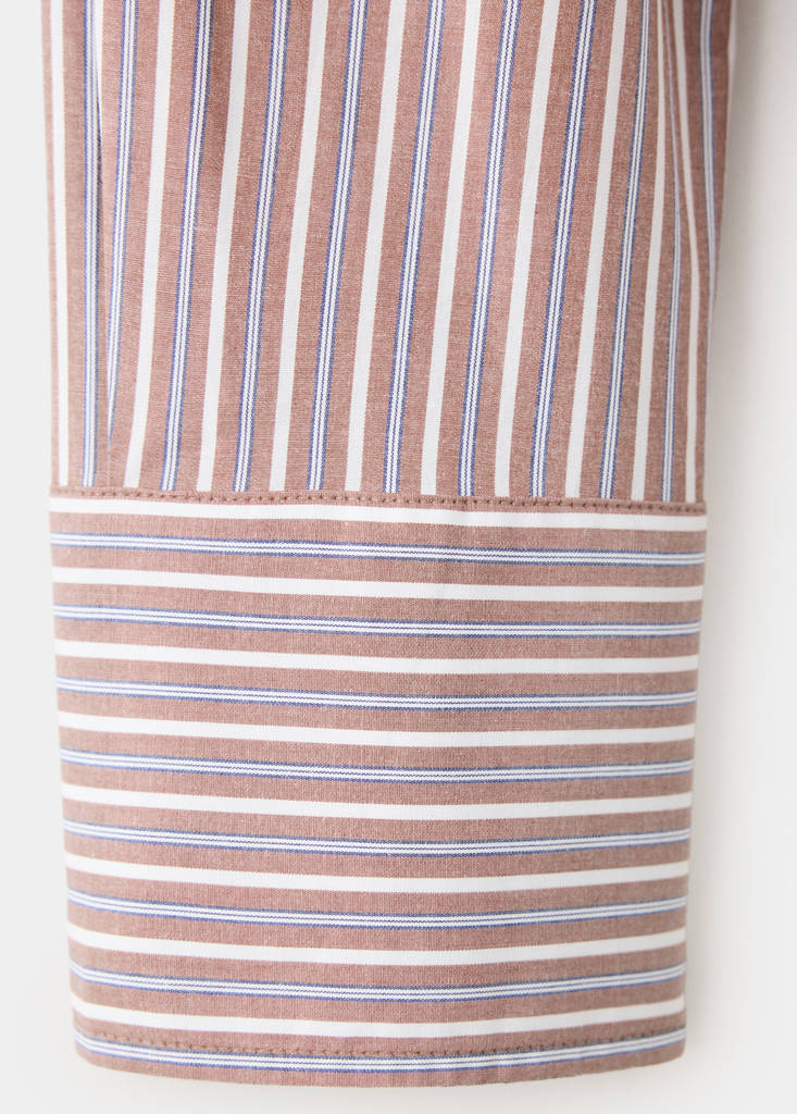 Fitted cotton shirt — Brown