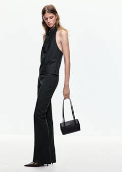 Pinstripe flared trousers — Grey 2
