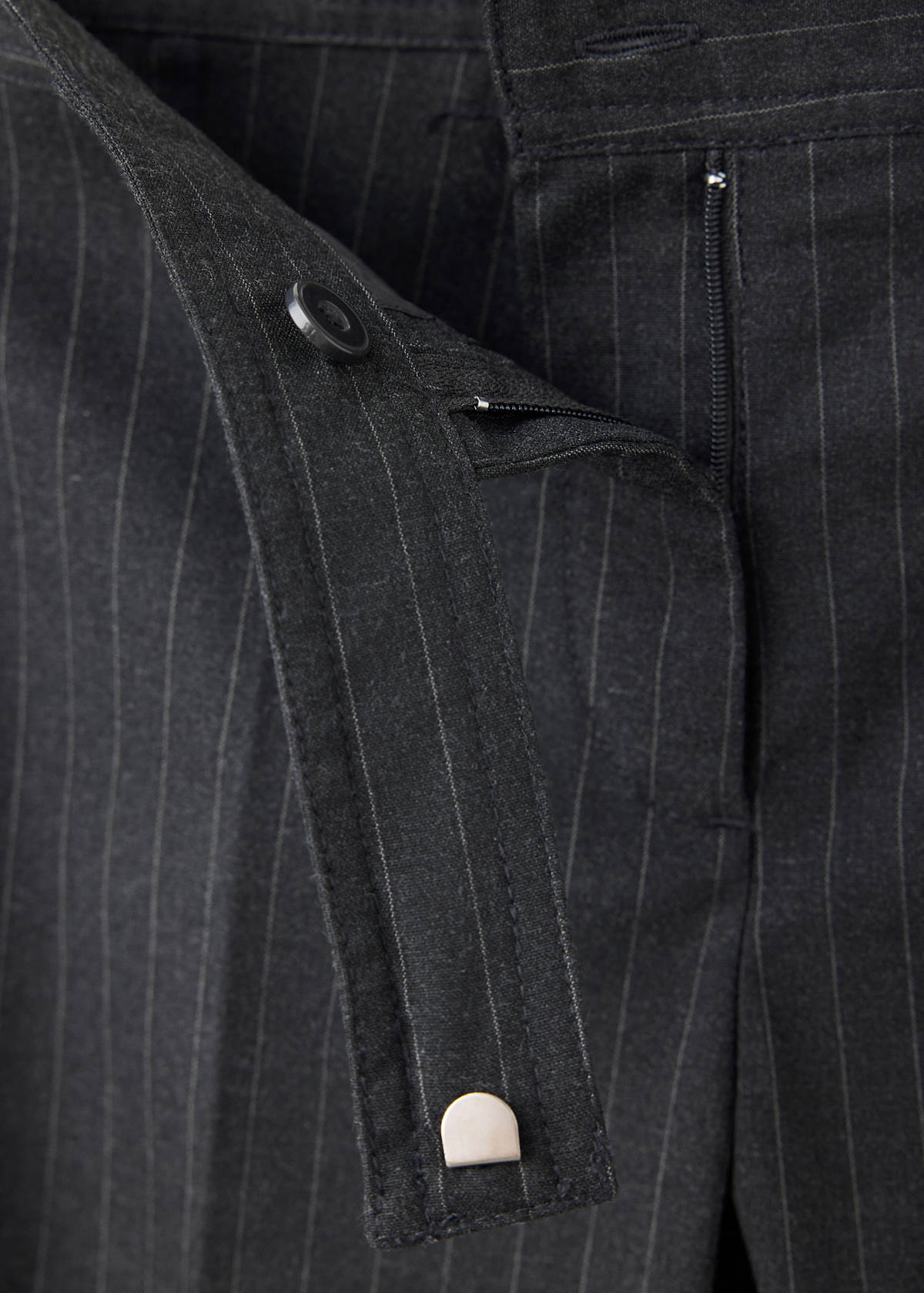 Pinstripe flared trousers — Grey