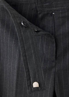 Pinstripe flared trousers — Grey 7