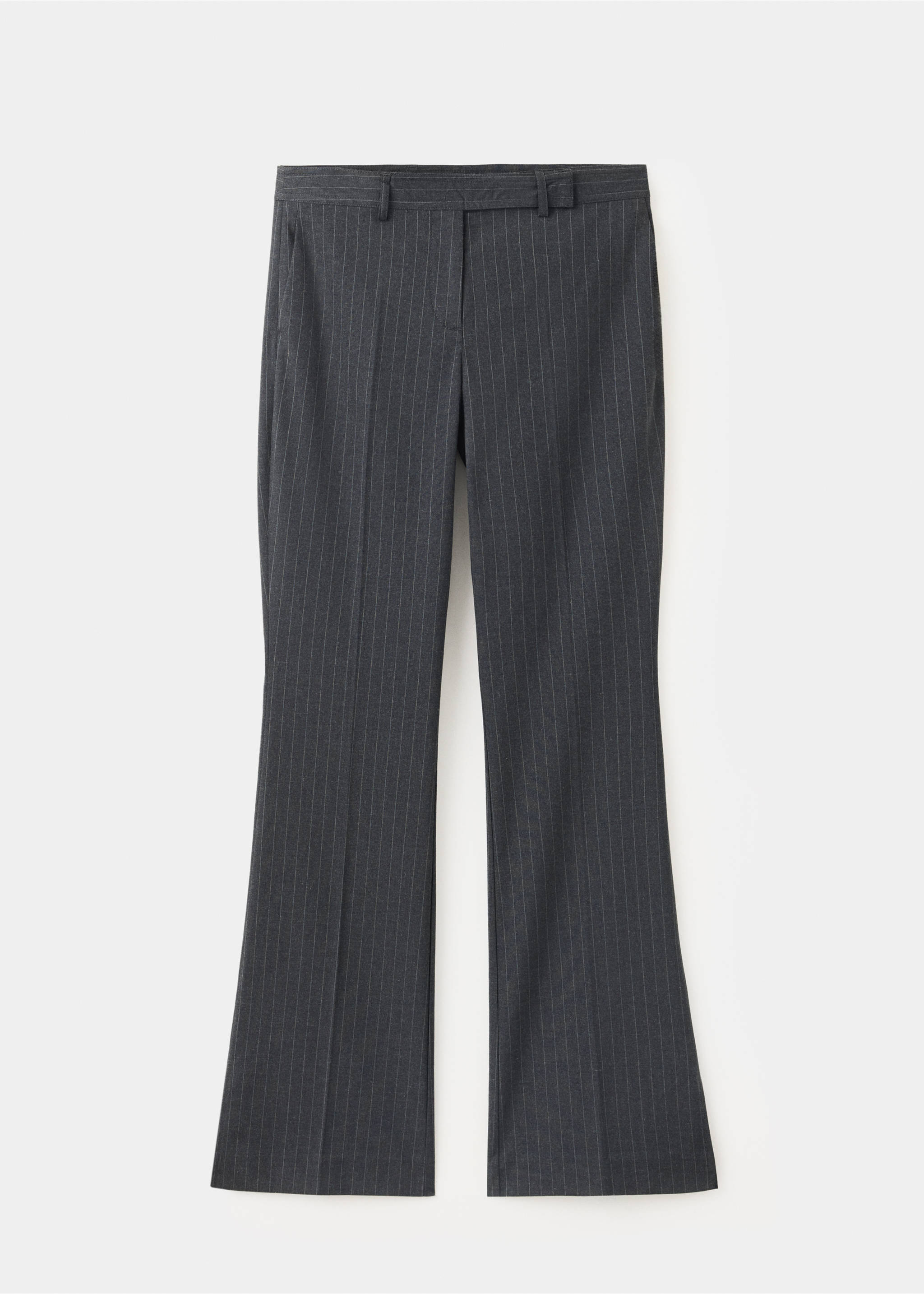 Pinstripe flared trousers - Article without model, Grey. Ref: 37075989-00.