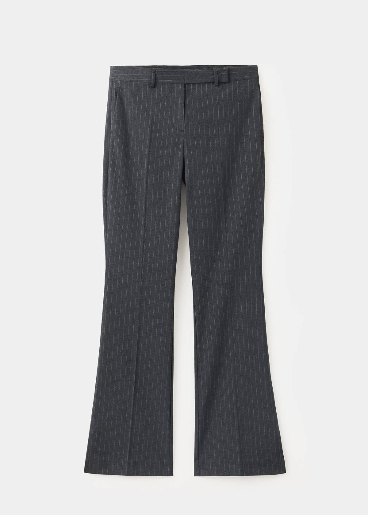 Pinstripe flared trousers — Grey