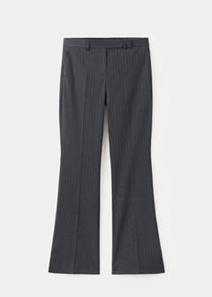 Pinstripe flared trousers — Grey 5