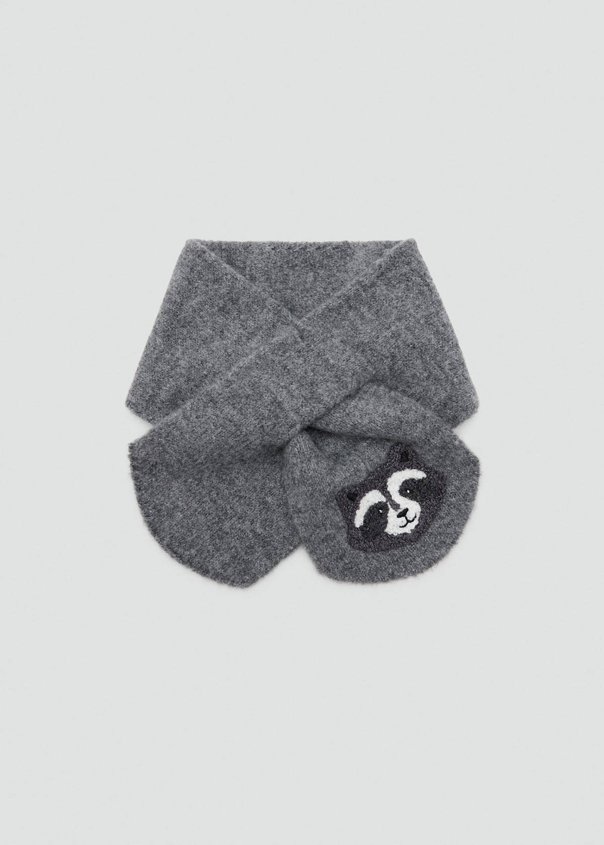 Cross-over raccoon scarf — Grey