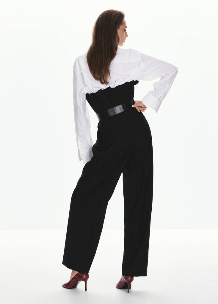Bandeau jumpsuit with belt - thumbnail 3