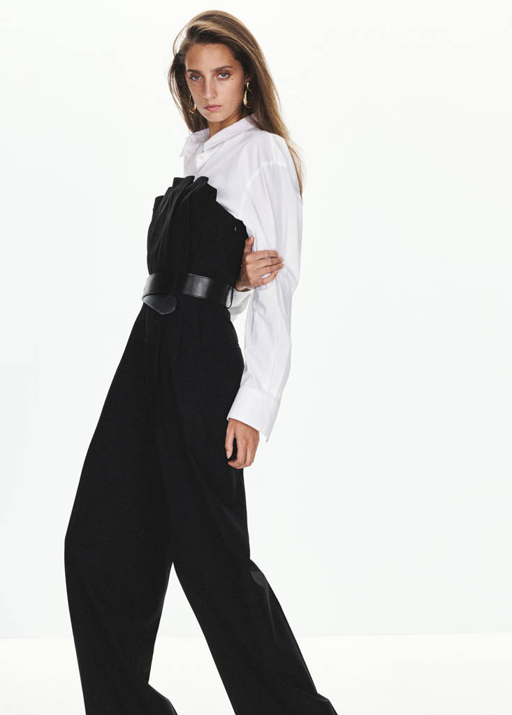 Bandeau jumpsuit with belt - thumbnail 6