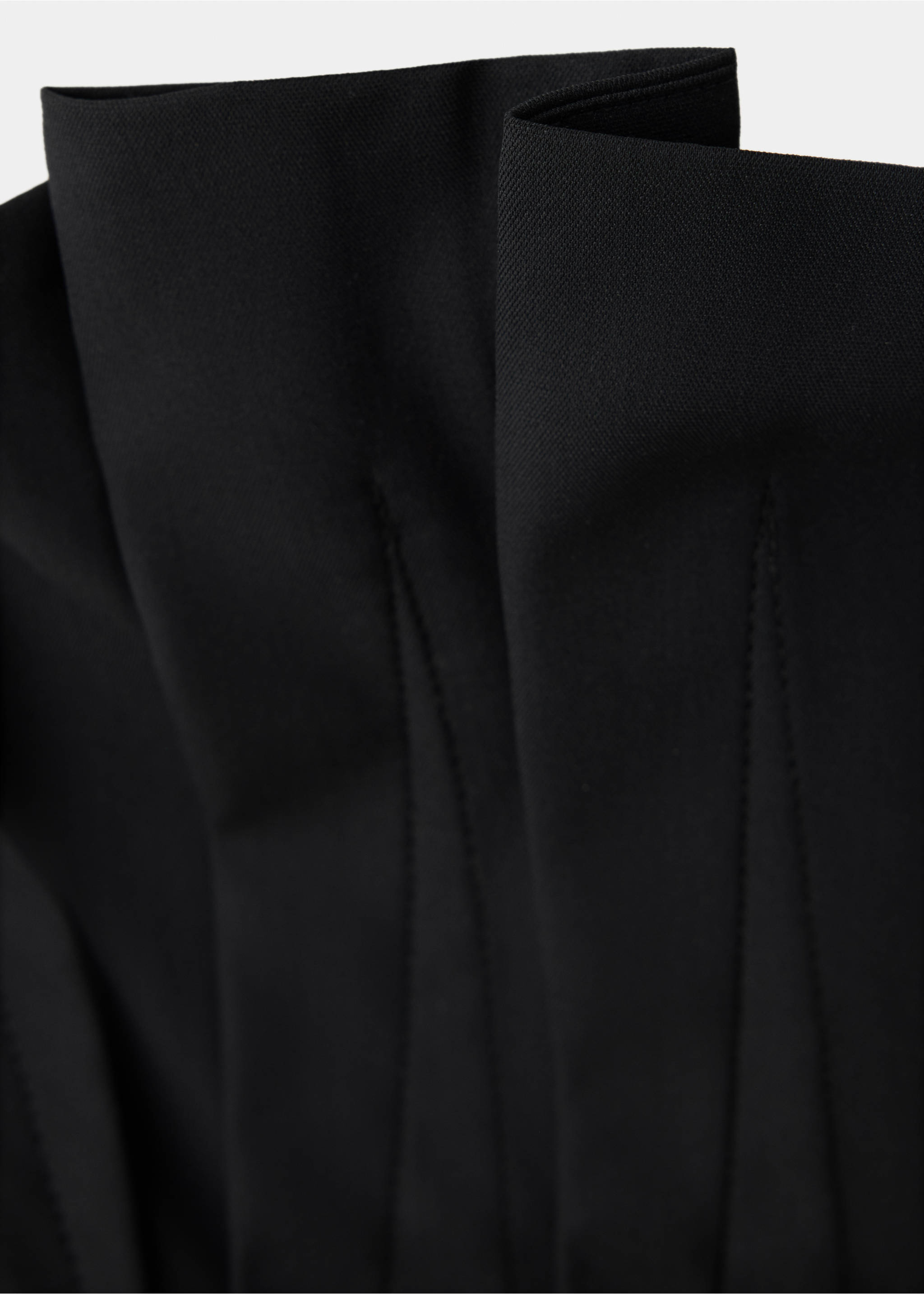 Bandeau jumpsuit with belt - Details of the article 8, Black. Ref: 37075993-00.