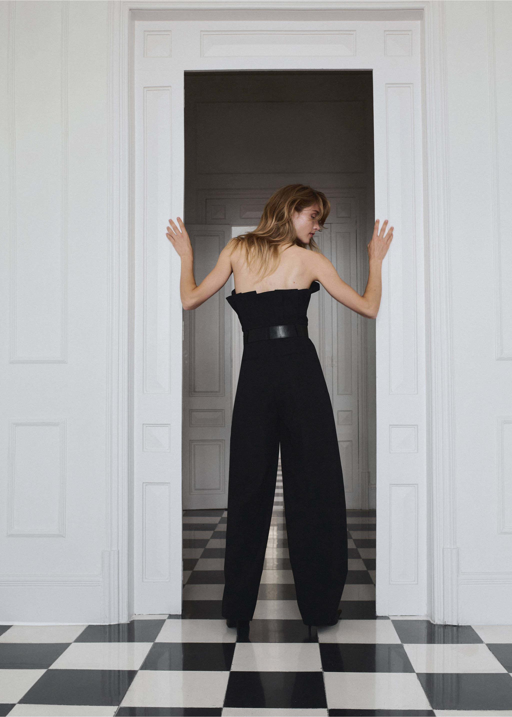 Combinaison bustier ceinture - Verso de l’article, Noir. Ref: 37075993-01.