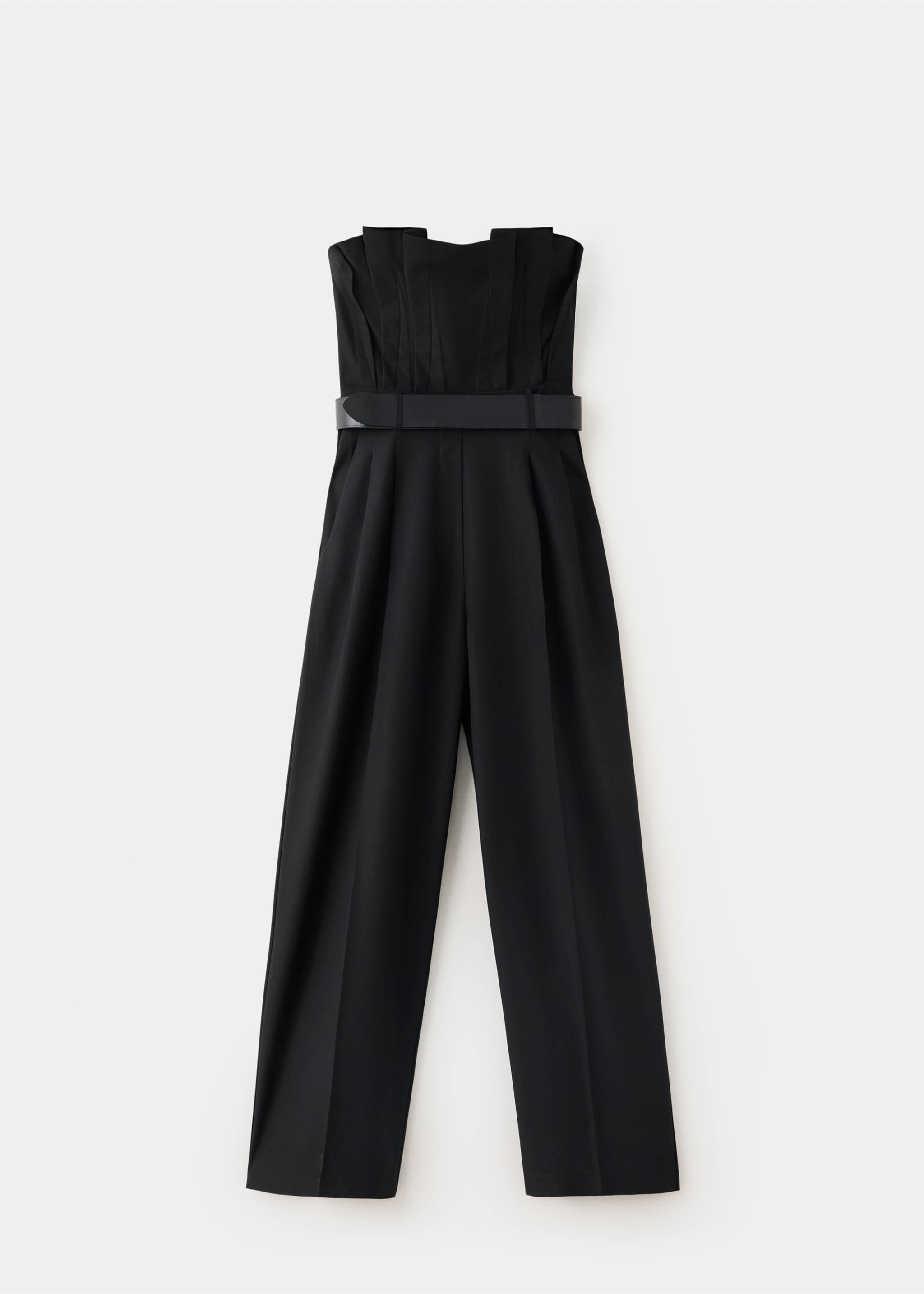 Bandeau jumpsuit with belt - Article without model, Black. Ref: 37075993-00.