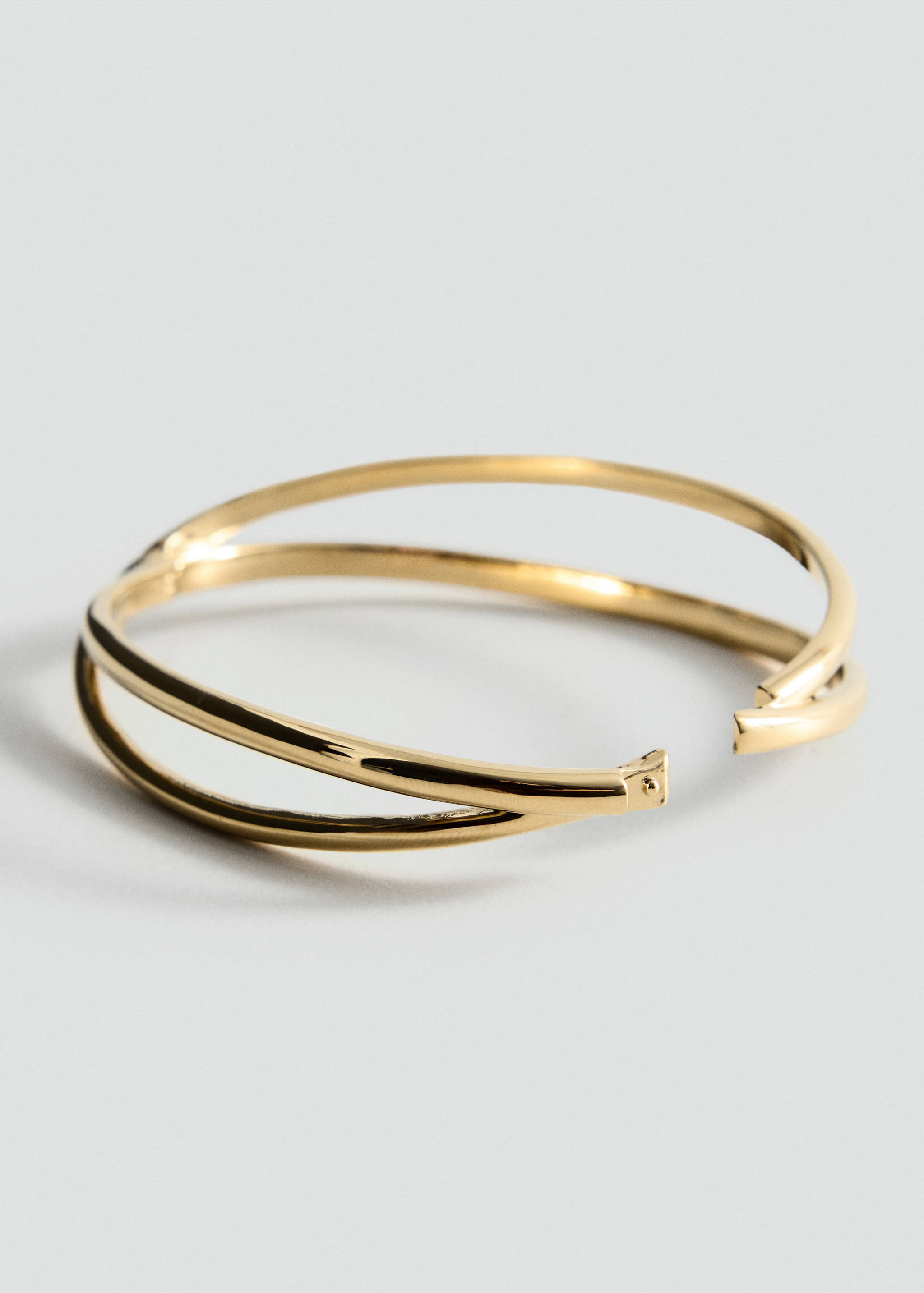 Pulsera rígida doble - Plano medio, Oro. Ref: 37075995-00.