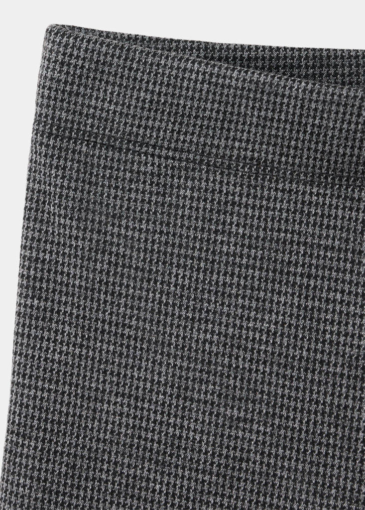 Flare Houndstooth Leggings — Charcoal
