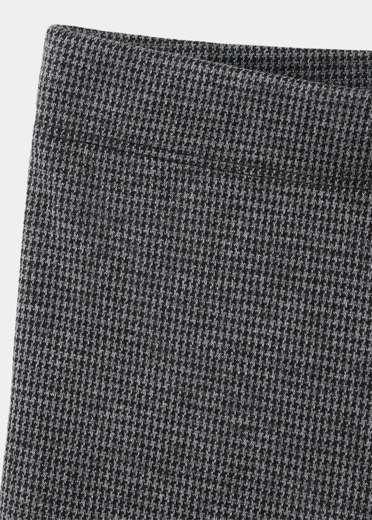 Flare Houndstooth Leggings — Charcoal