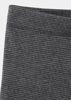 Flare Houndstooth Leggings — Charcoal 3