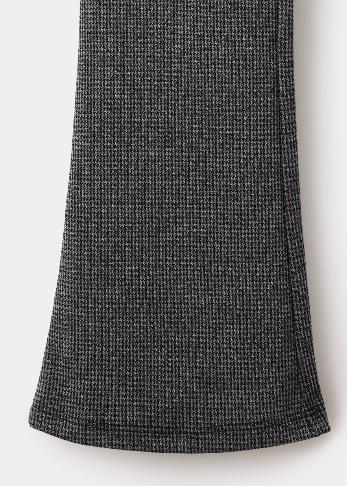 Flare Houndstooth Leggings — Charcoal