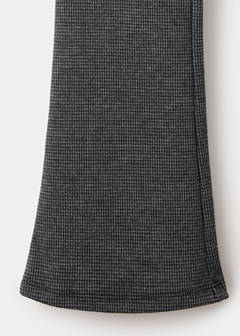 Flare Houndstooth Leggings — Charcoal 5