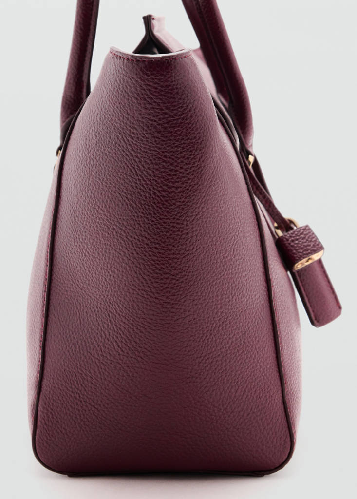 Leather-effect city bag with charm detail - thumbnail 4