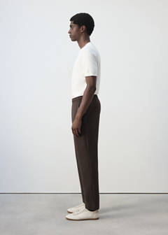 Cotton joggers with elastic waist — Brown 5