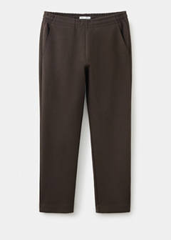Cotton joggers with elastic waist — Brown 7