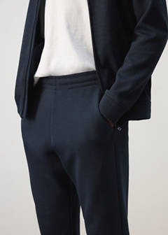 Cotton joggers with elastic waist — Night Blue 4