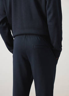 Cotton joggers with elastic waist — Night Blue 6