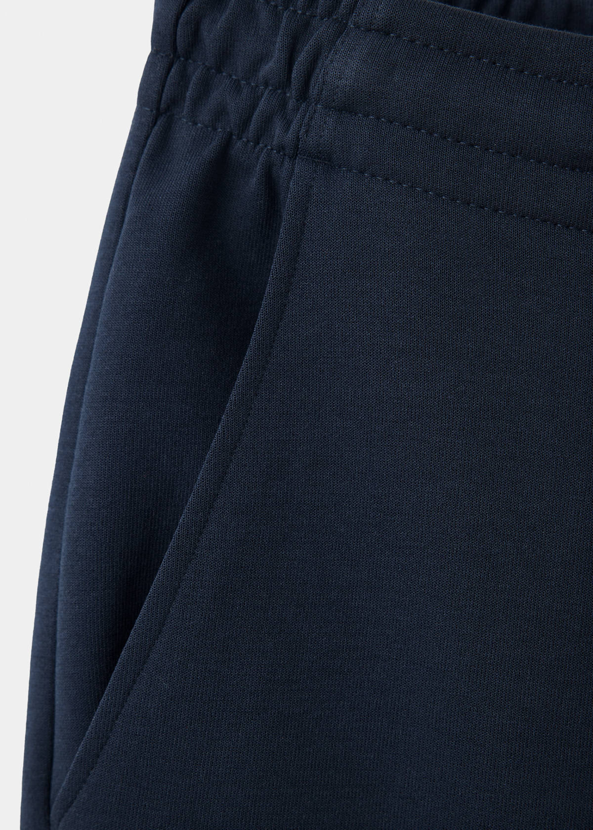 Cotton joggers with elastic waist — Night Blue