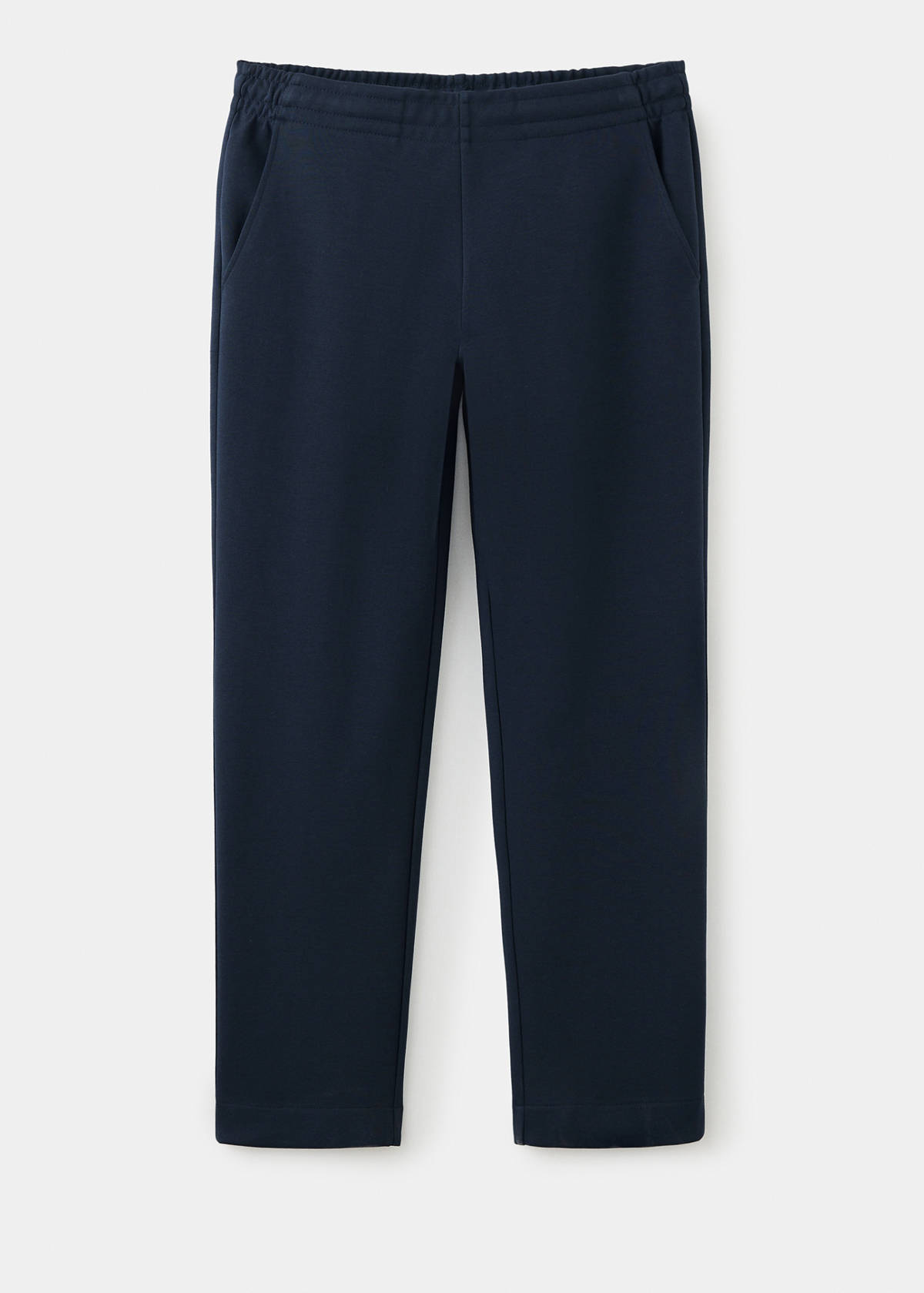 Cotton joggers with elastic waist — Night Blue