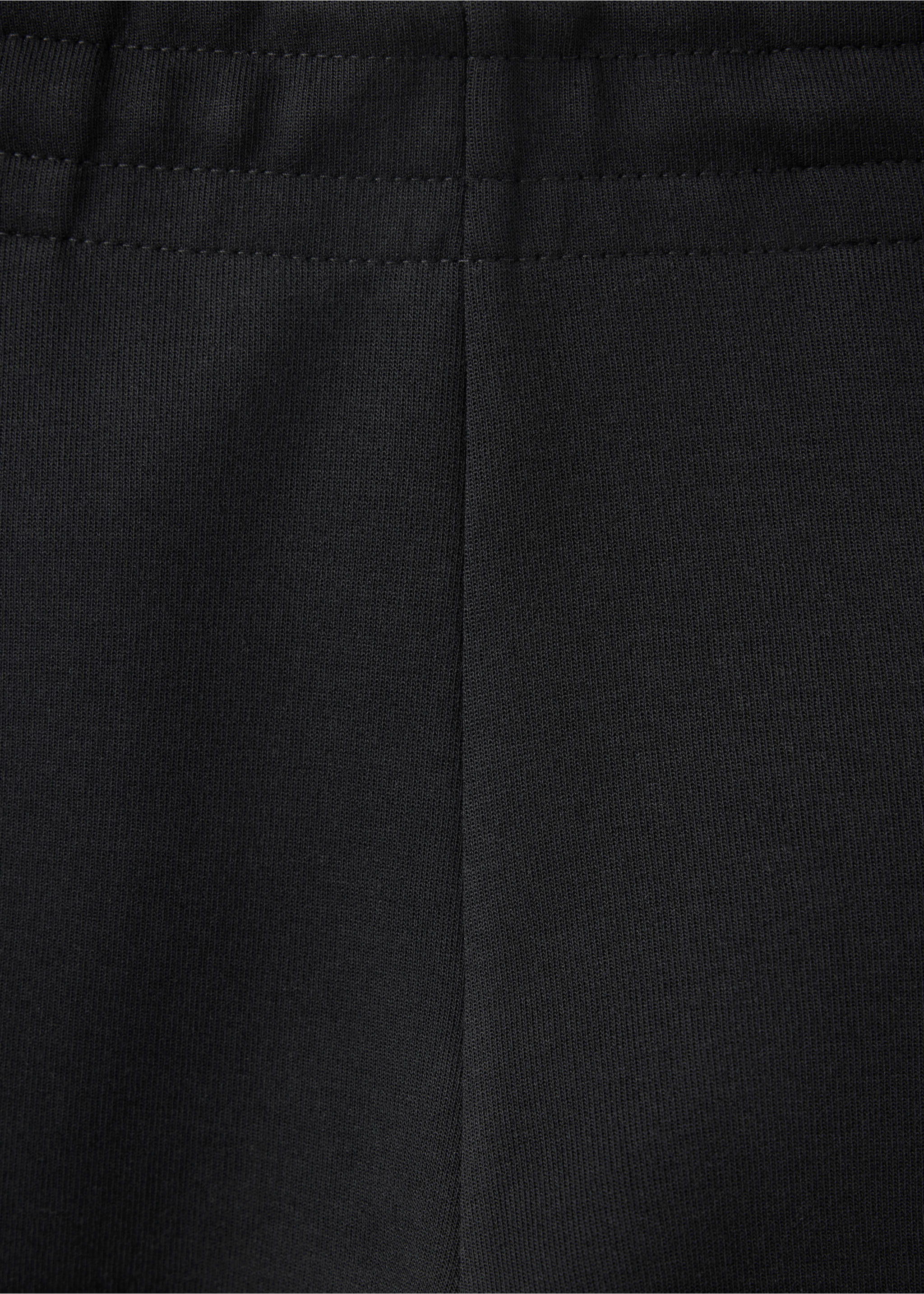 Cotton joggers with elastic waist - Details of the article 8, Black. Ref: 37075998-00.