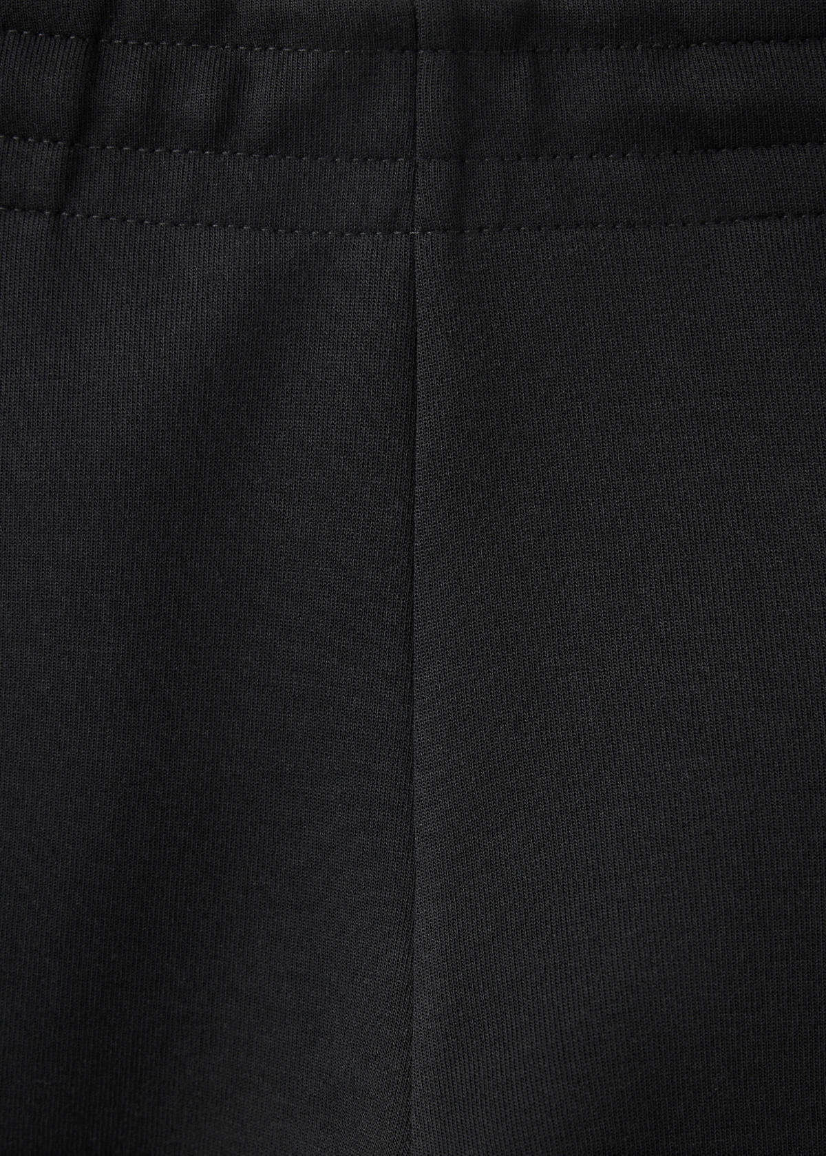 Cotton joggers with elastic waist — Black