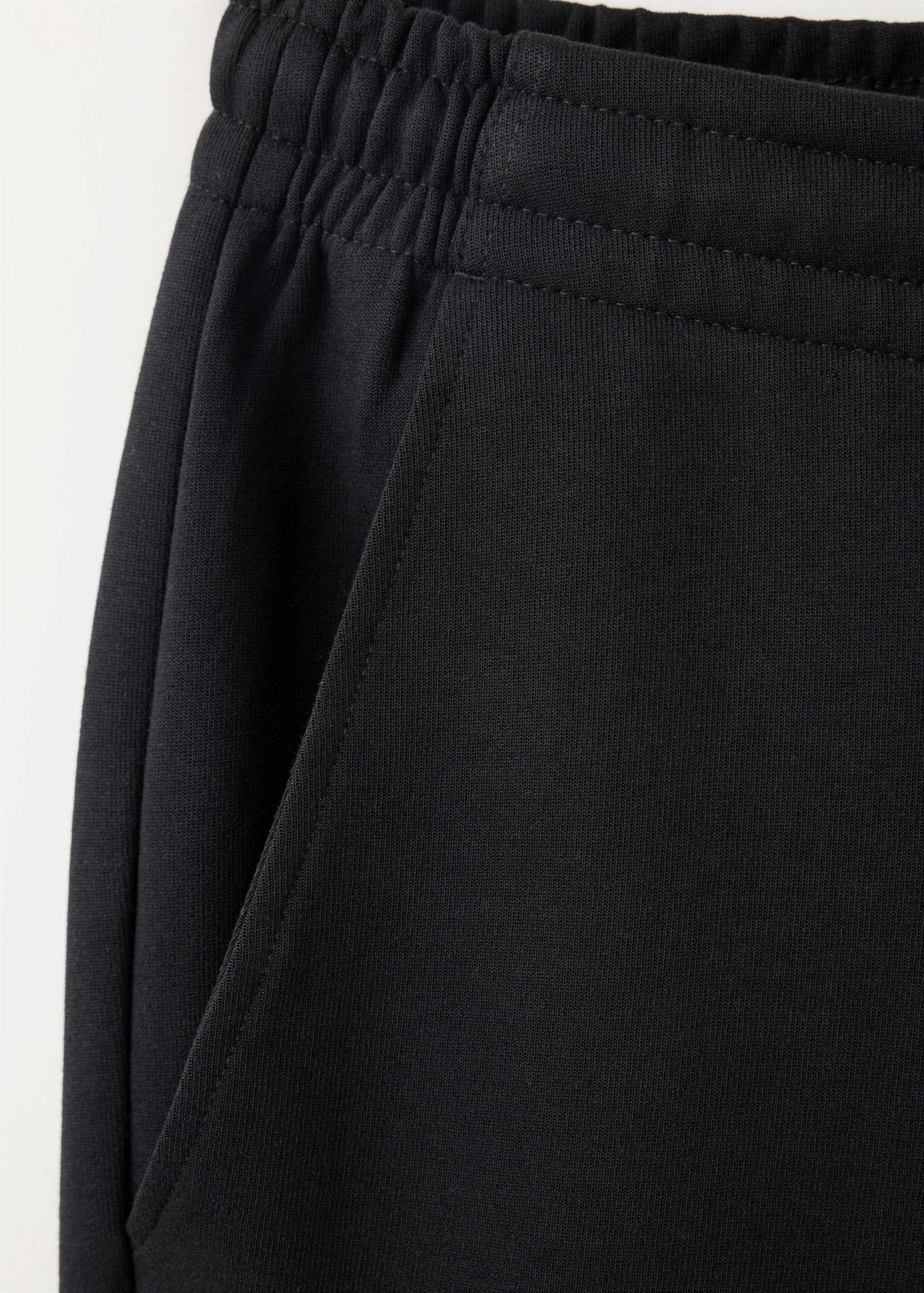 Cotton joggers with elastic waist - Details of the article 0
