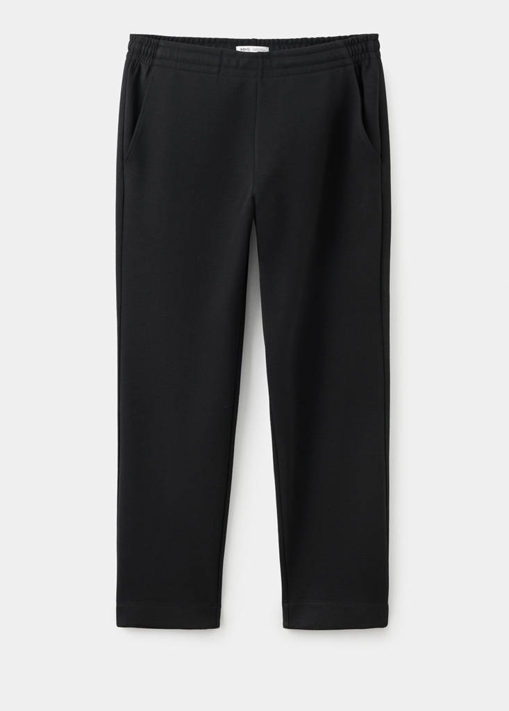 Cotton joggers with elastic waist - thumbnail 4