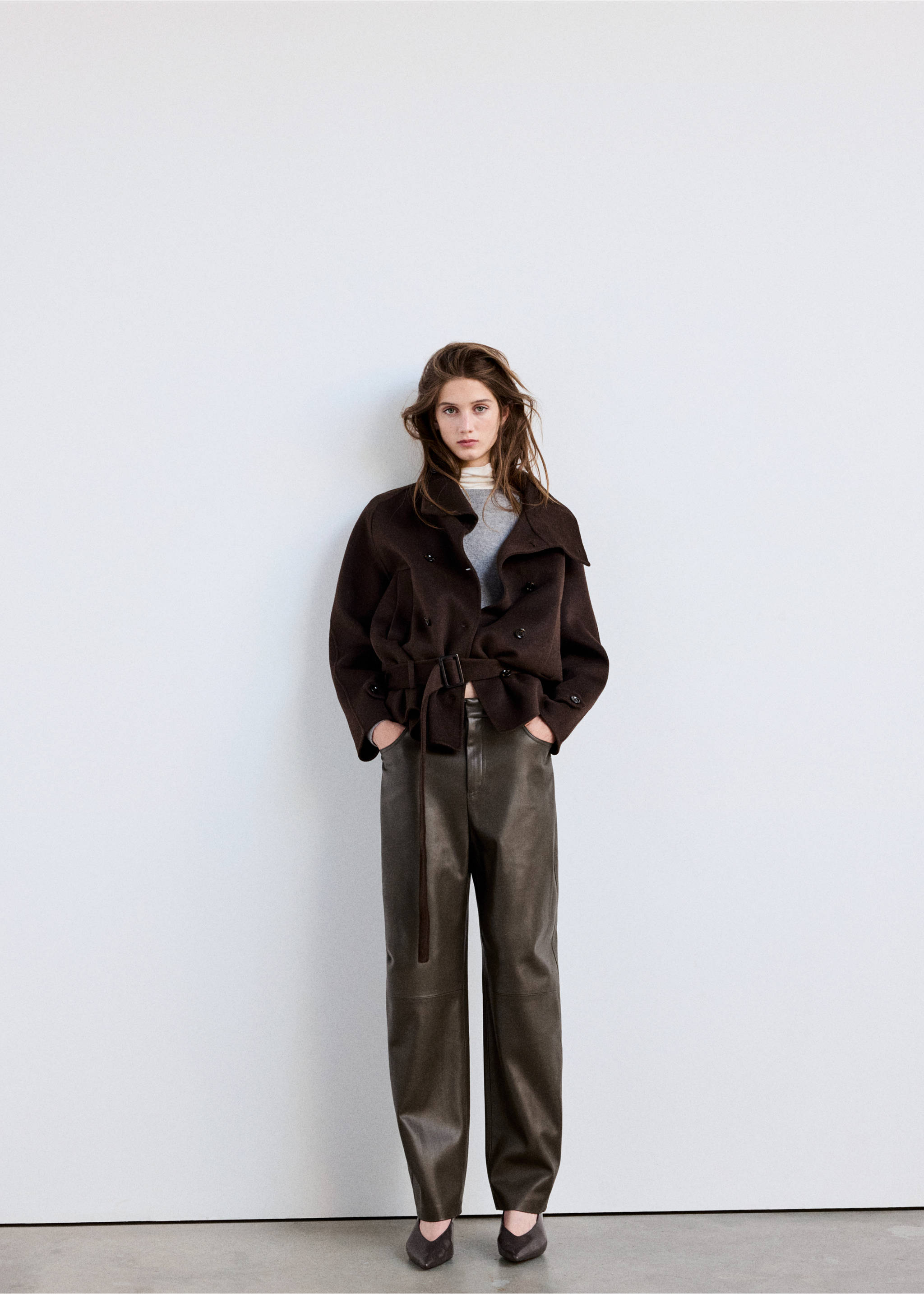TROUSERS BARRELPU - Общий план, Шоколадный. Ref: 37076000-00.