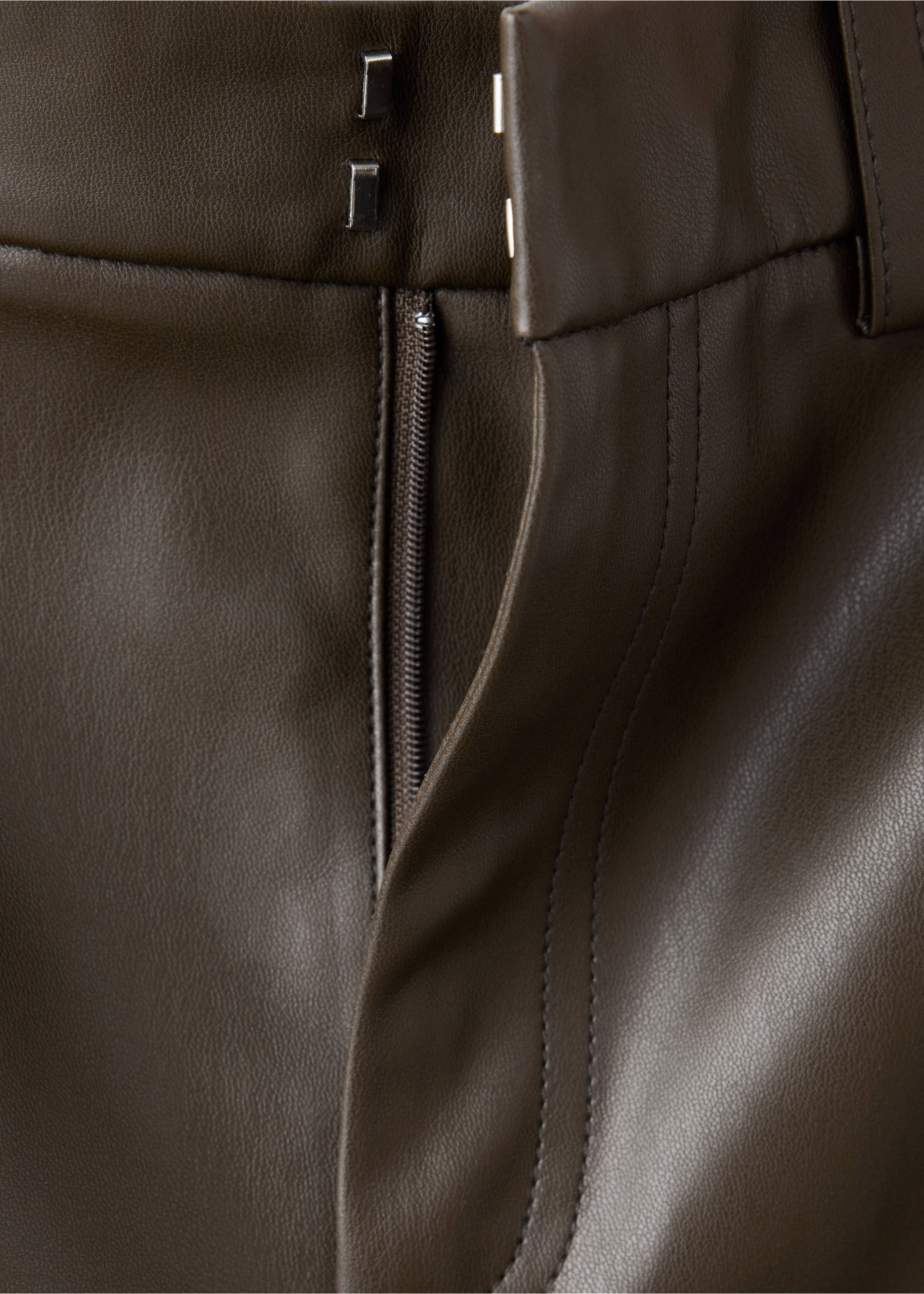 TROUSERS BARRELPU - Деталь изделия 0, Шоколадный. Ref: 37076000-00.