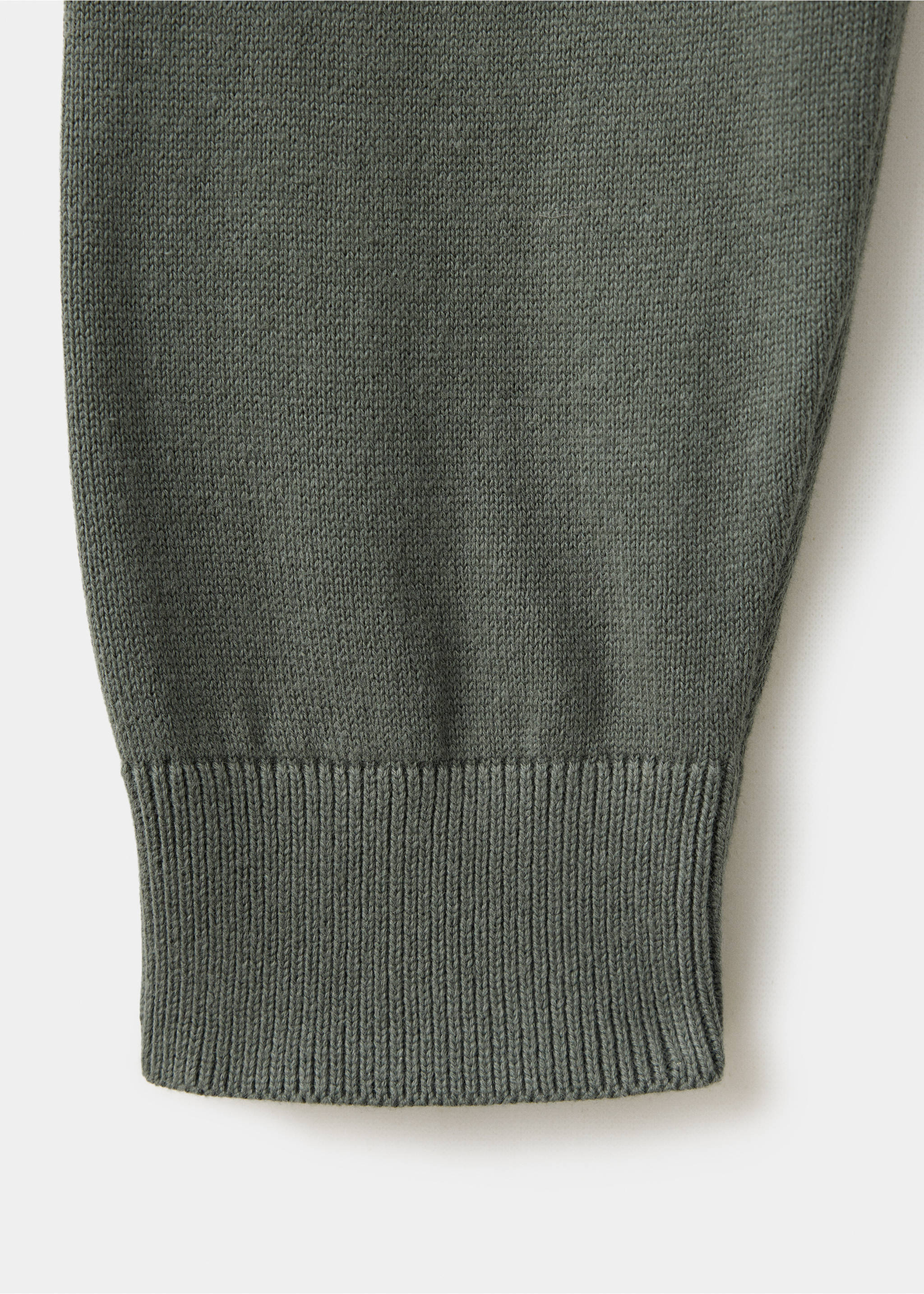 High neck sweater with zip - Details of the article 0, Forest Green. Ref: 37076001-00.