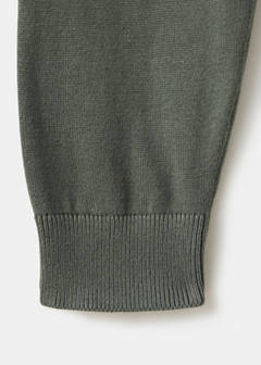 Perkins-neck sweater with zip — Forest Green 7