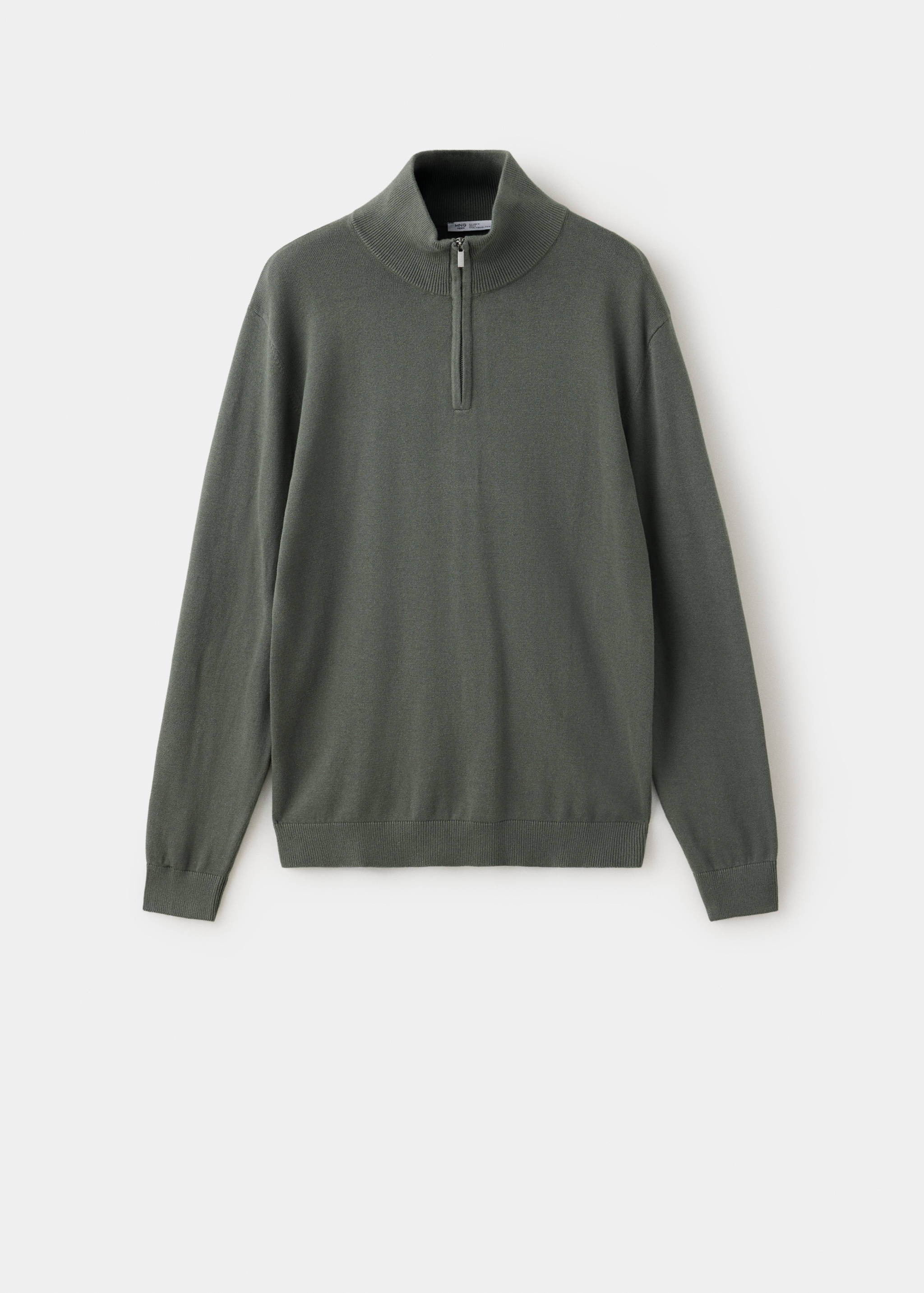 High neck sweater with zip - Article without model
