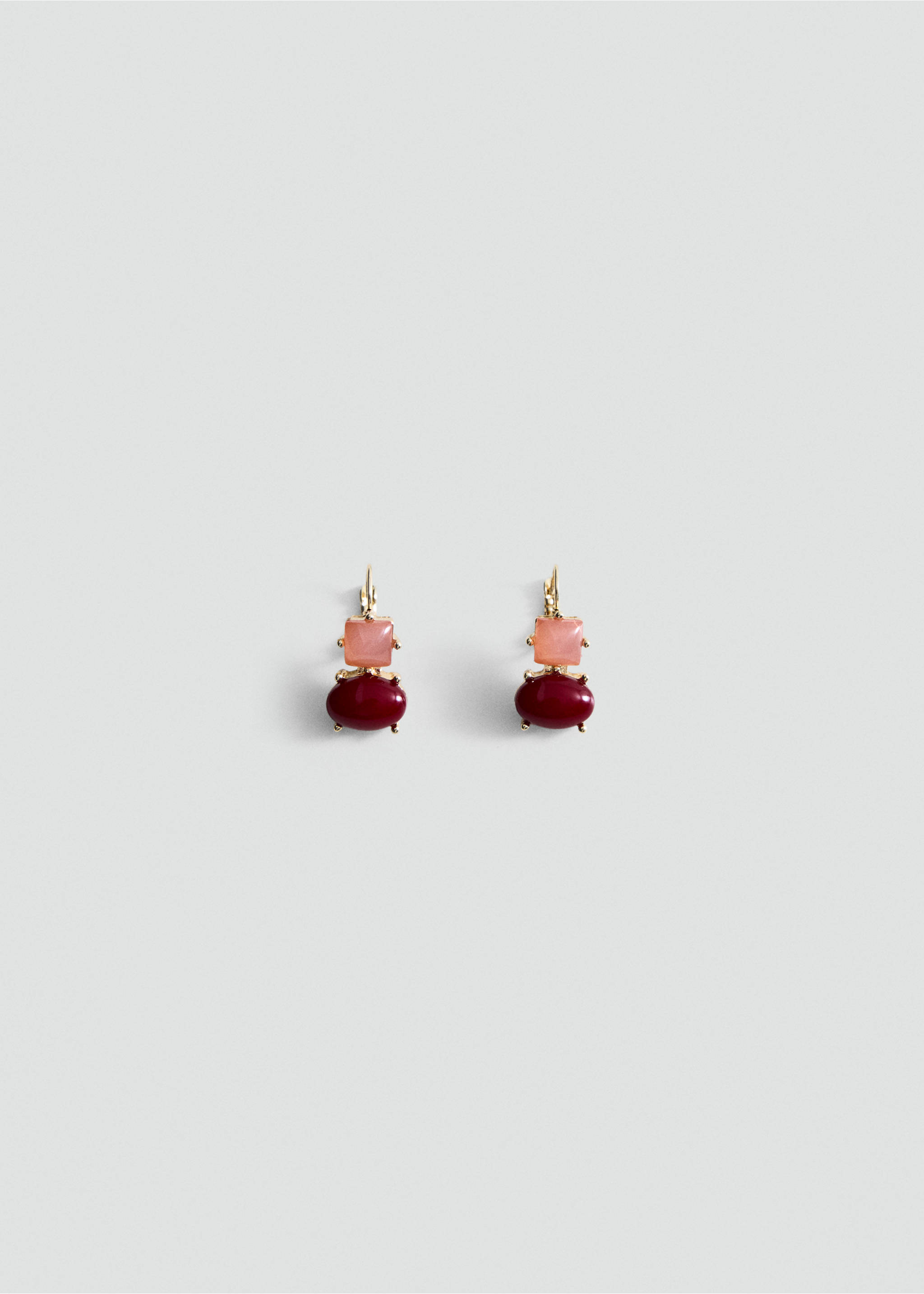 Stone pendant earrings - Article without model, Gold. Ref: 37076003-00.