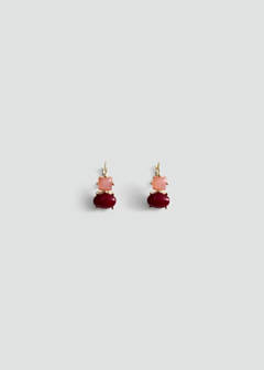 Stone pendant earrings — Gold 1