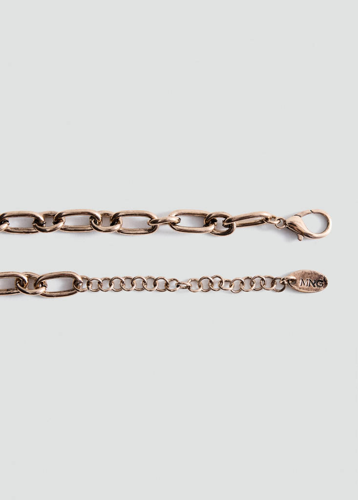 Mixed bead necklace — Gold