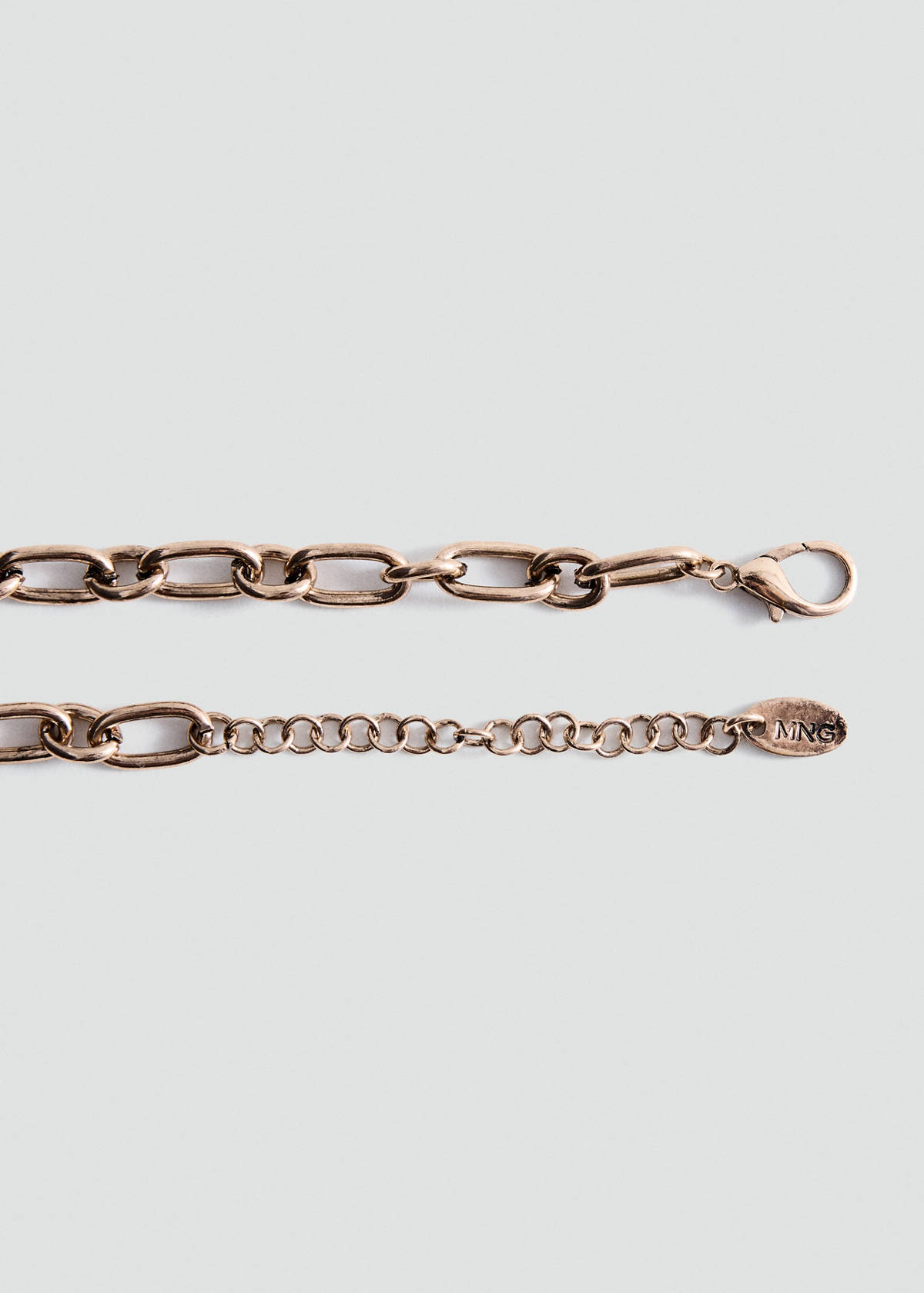 Mixed bead necklace — Gold