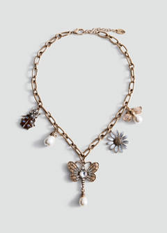Mixed bead necklace — Gold 1