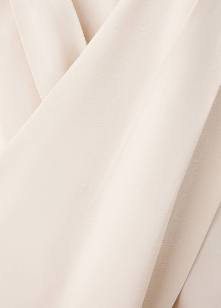 Wrap-over top with opening — Ecru