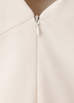 Wrap-over top with opening — Ecru 7