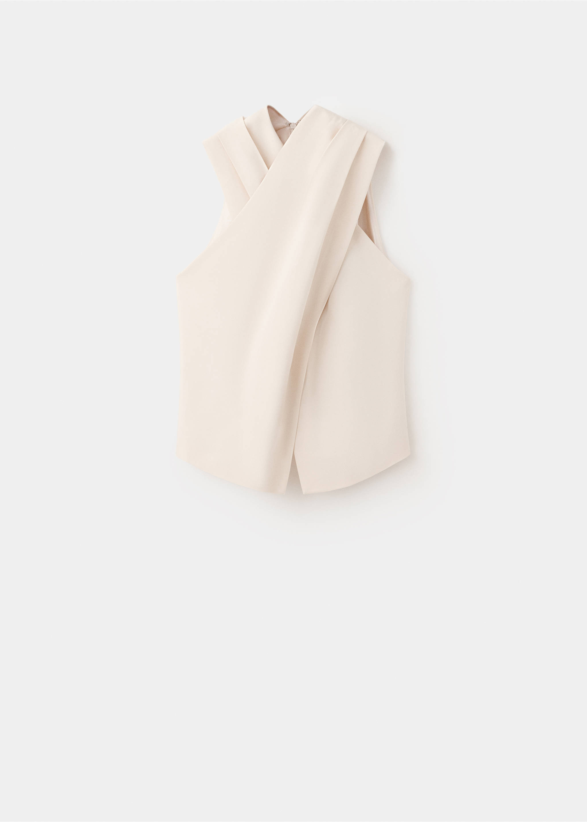 Wrap-over top with opening - Article without model, Ecru. Ref: 37076013-00.