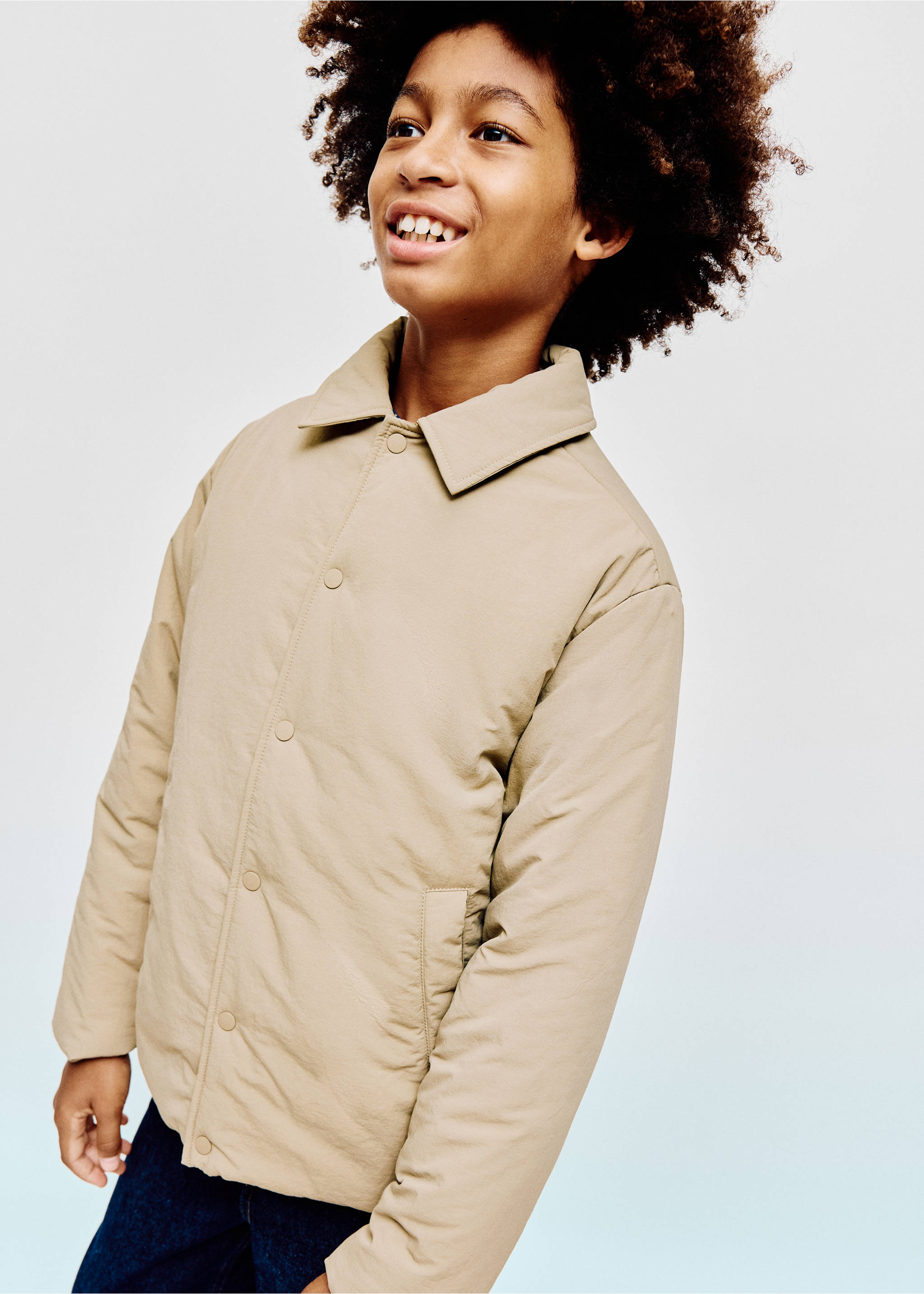 Quilted jacket - Medium plane, Sand. Ref: 37076320-00.