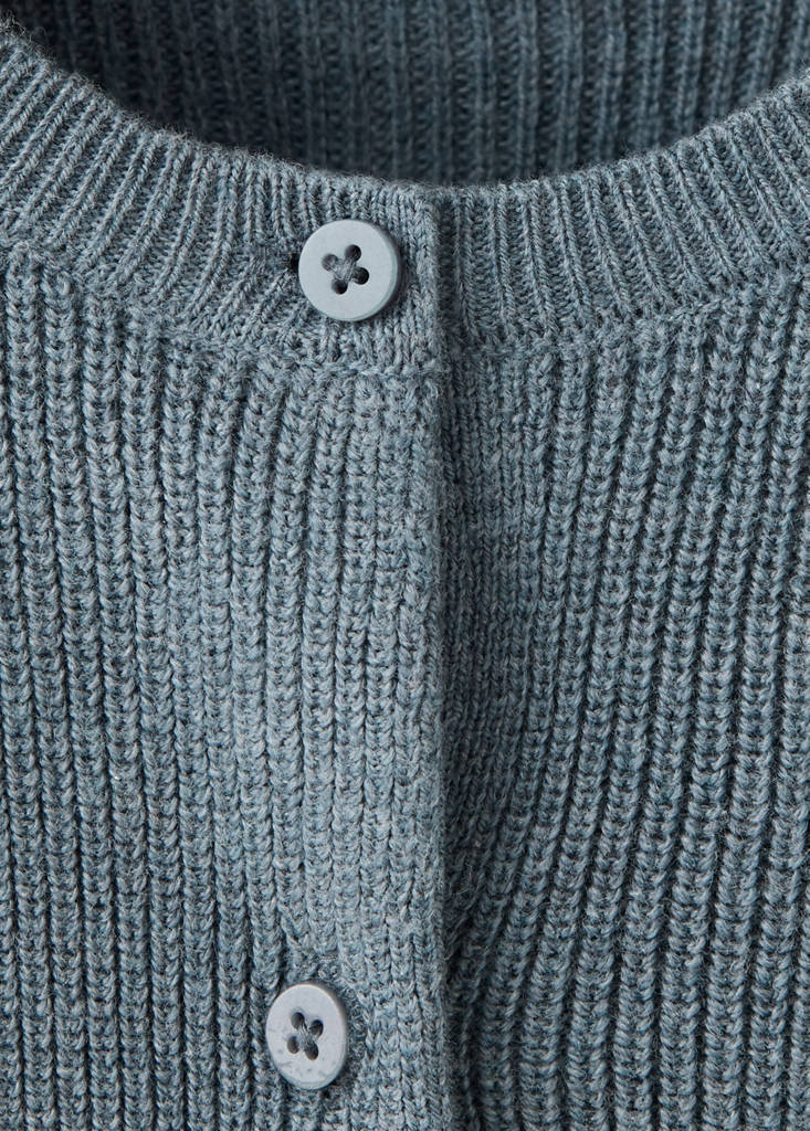 Long sleeves knit cardigan — Green