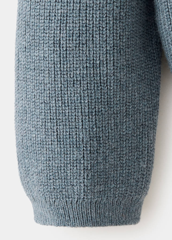 Long sleeves knit cardigan — Green
