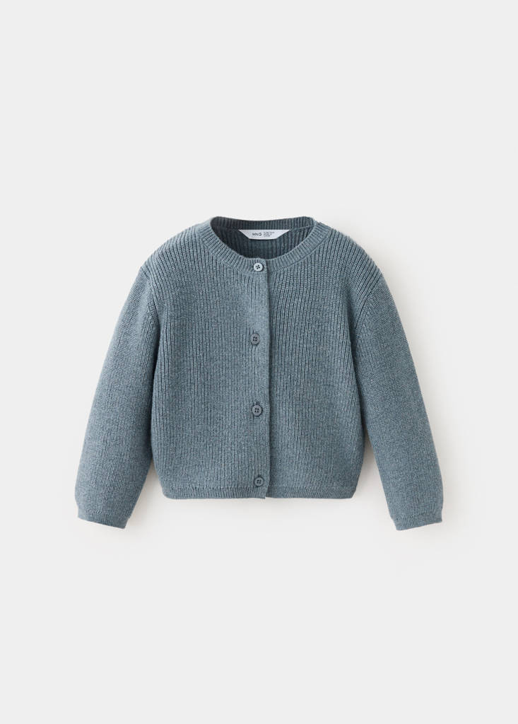 Long sleeves knit cardigan — Green