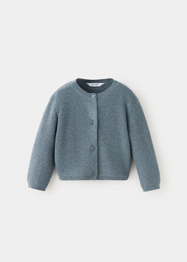 Long sleeves knit cardigan — Green